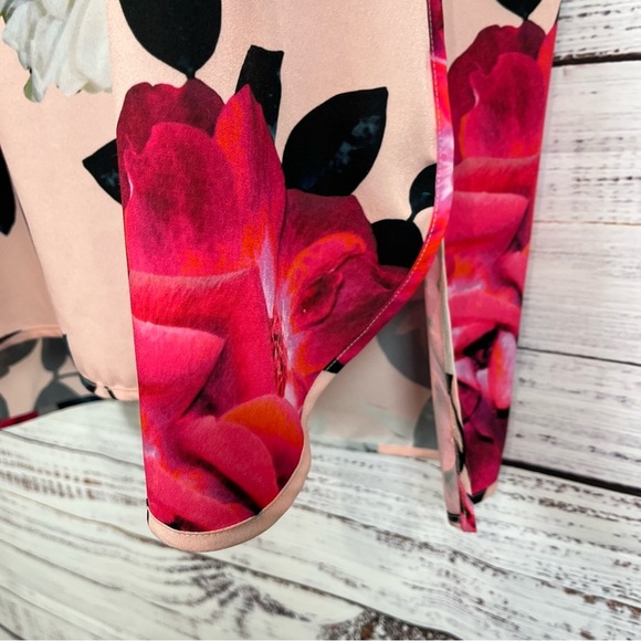 CeCe Pink Floral Rose Sleeveless Tunic Blouse - Picture 5 of 12